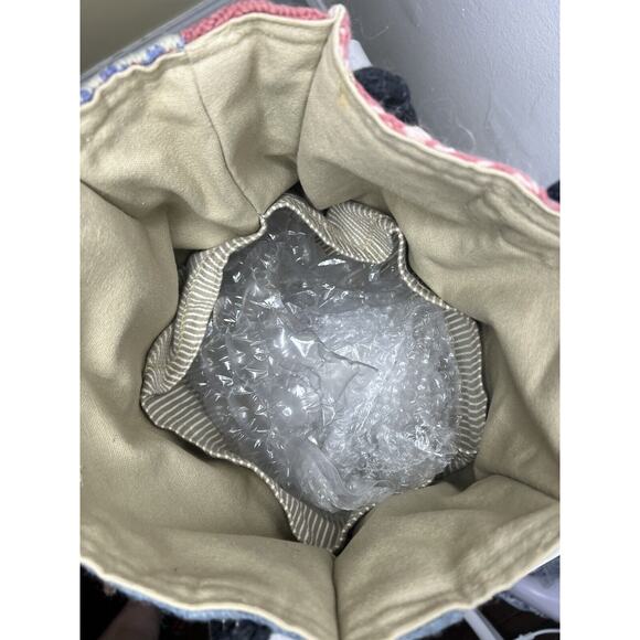 Recycled Collection Susan Todd Knitting Craft Bag Purse Boho Patchwork Cottage - Picture 2 of 6